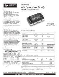 Datasheet V48C24C150A manufacturer Vicor